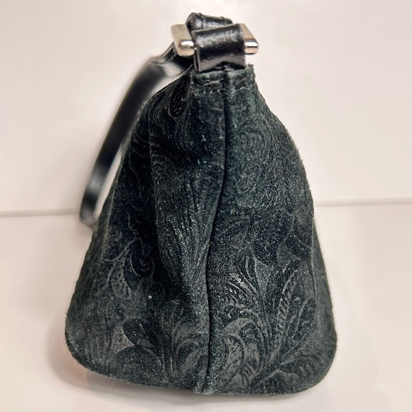 Vintage Pegabo Elegant Black Embossed fabric Purse, Shoulder strap, like NEW - Picture 5 of 8